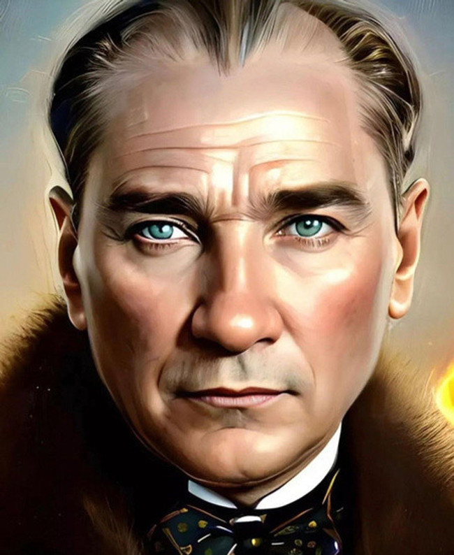 Yapay zeka kullanılarak Mustafa Kemal Atatürk'ün portresi oluşturuldu - Resim : 1