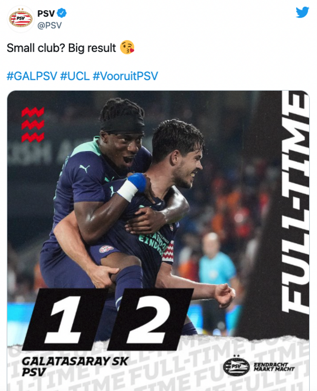 PSV’den maç sonu olay paylaşım! ‘Küçük kulüp…’ - Resim : 1