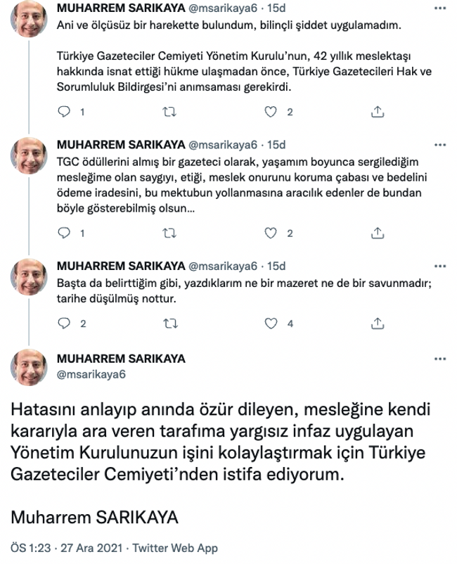 Muharrem Sarıkaya’dan flaş istifa açıklaması! Kınama yayımlamıştı… - Resim : 5