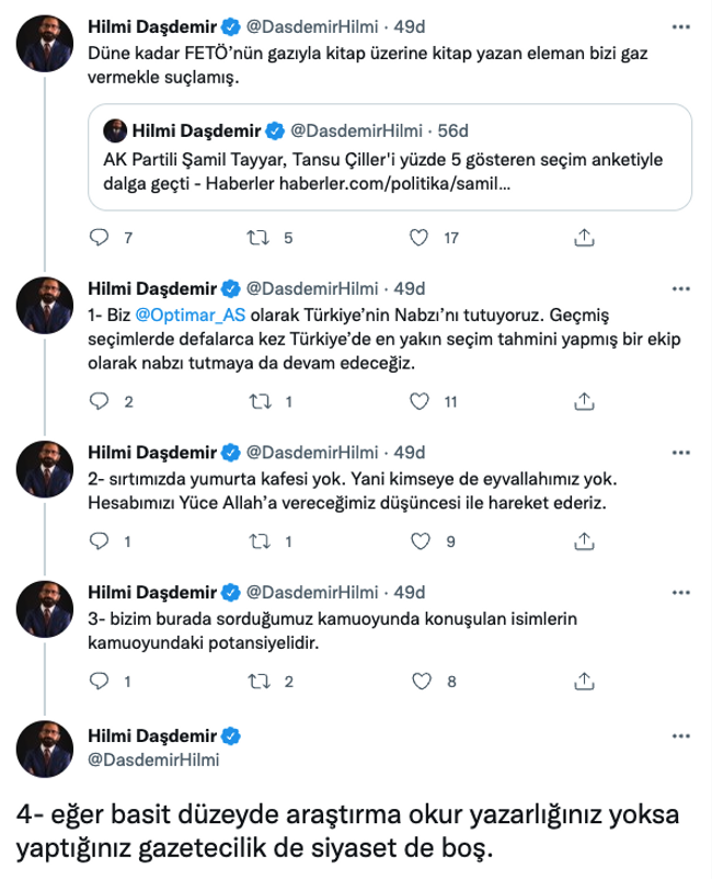 Optimar’dan Şamil Tayyar’a sert Tansu Çiller cevabı! ‘Düne kadar FETÖ’nün gazıyla…’ - Resim : 2