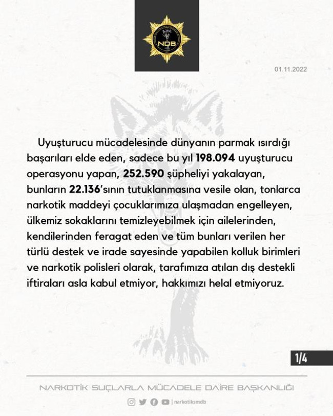 Narkotik'ten Kılıçdaroğlu'nun uyuşturucu çıkışına rakamlı yanıt: "Hakkımızı helal etmiyoruz" - Resim : 1