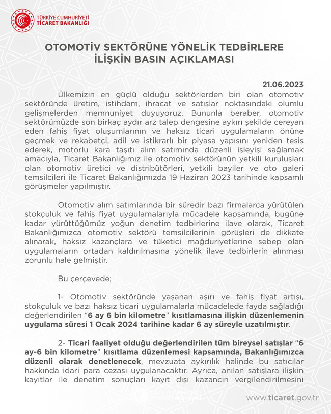 Ticaret Bakanlığı duyurdu: Sıfır araç alacaklar dikkat! 2024 yılına kadar… - Resim : 2