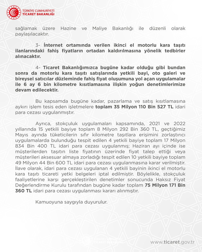 Ticaret Bakanlığı duyurdu: Sıfır araç alacaklar dikkat! 2024 yılına kadar… - Resim : 3