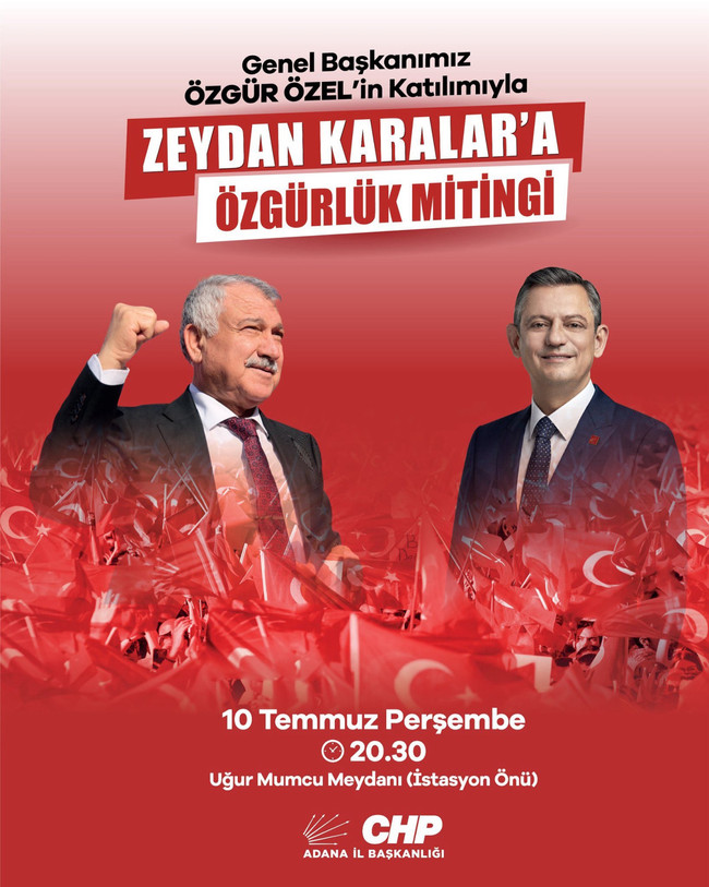 CHP, 'Zeydan Karalar’a Özgürlük' mitingi yapacak! Özgür Özel de katılacak… - Resim : 1