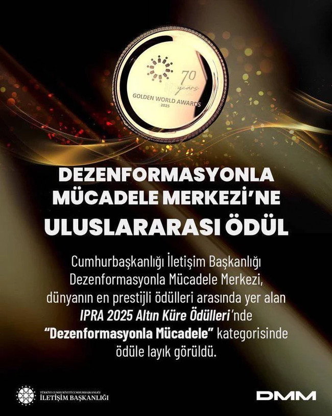 Dezenformasyonla Mücadele Merkezi'ne uluslararası ödül! - Resim : 1
