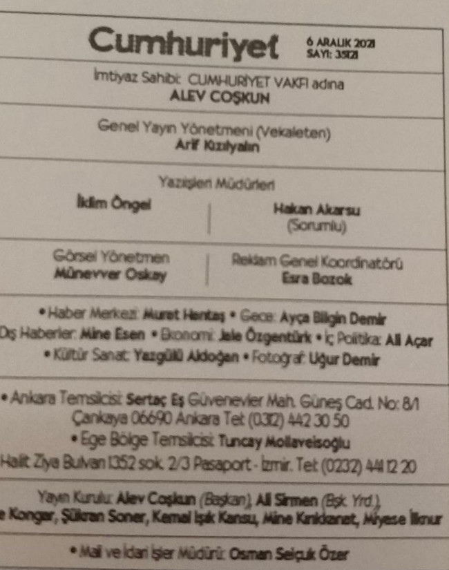 Cumhuriyet gazetesinde sular durulmuyor! ‘Vekaleten’ yeni isimler atandı… - Resim : 1