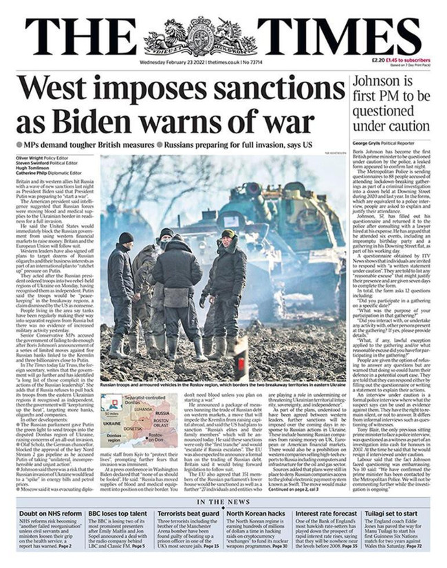 Dış basında manşetler yaptırımlara ayrıldı! 'Boris; deli Vlad'ı durdur!' - Resim : 3