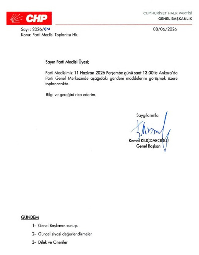 CHP'de PM toplanıyor: Kılıçdaroğlu yazı gönderdi! - Resim : 1