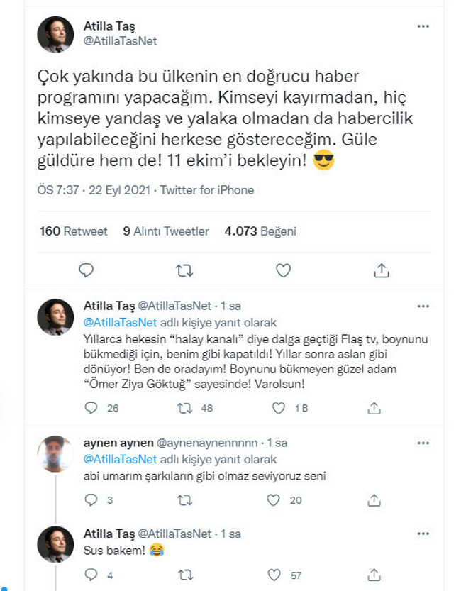 Atilla Taş Flash TV için tarih verdi! ‘Aslan gibi dönüyor’ - Resim : 2