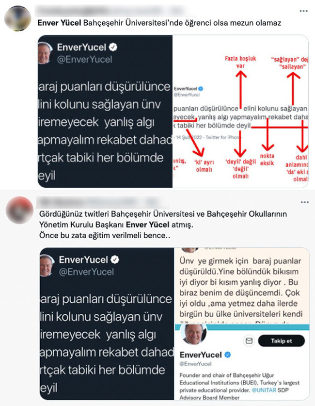 Enver Yücel'in imla hatası olay oldu: Öğrenci olsa Türkçe'den geçemez, ama üniversitesi var - Resim : 3