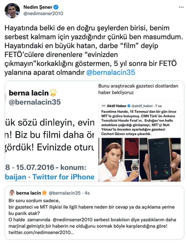 Nedim Şener ‘darbe gecesi’ tartışmasına dahil oldu! ‘Hayatındaki en büyük hatan…’ - Resim : 2
