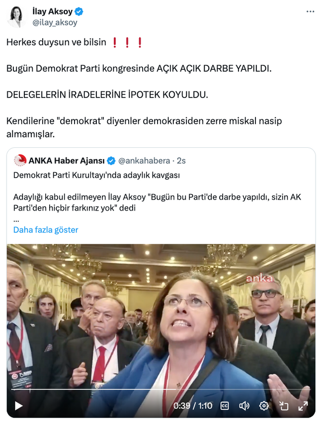 Demokrat Parti kurultayında adaylık kavgası! 'Sizin AK Parti'den hiçbir farkınız yok…' - Resim : 1
