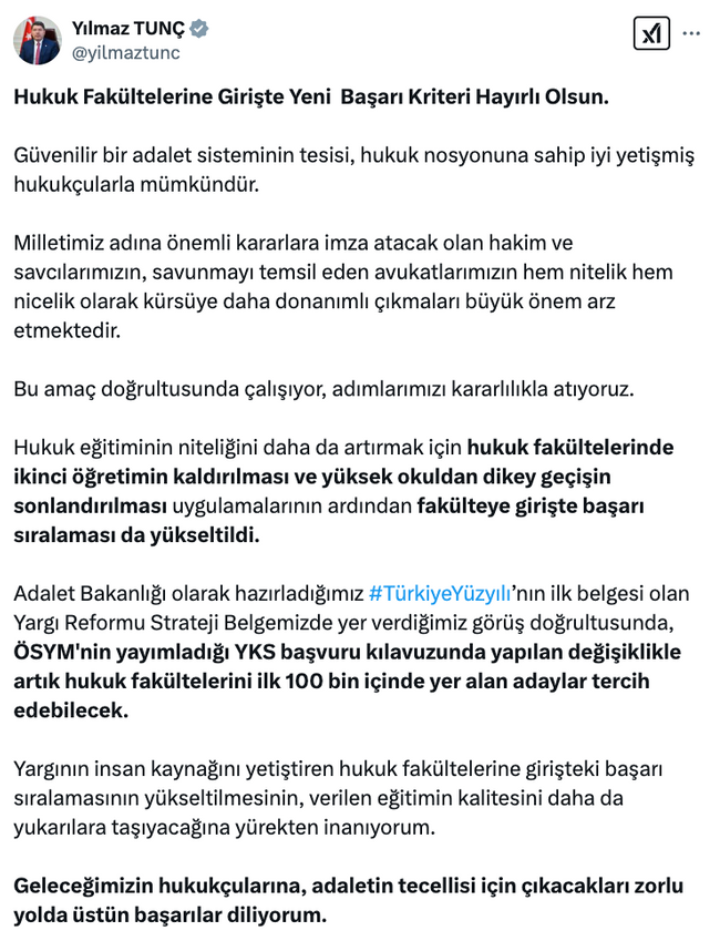 Üniversite sınavında değişiklik yapıldı! O bölüm için artık ilk 100 bine girmek şart… - Resim : 1