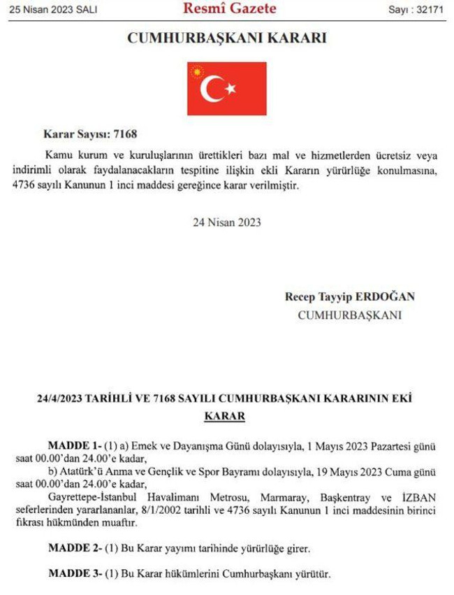 İzmir, Ankara ve İstanbul’da yaşayanlar dikkat! Erdoğan imzaladı, karar Resmi Gazete’de… - Resim : 1