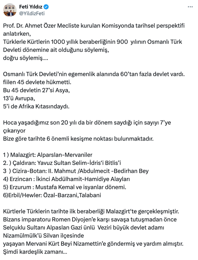 MHP'li isimden dikkat çeken Ahmet Özer paylaşımı! ‘Doğru söylemiş…’ - Resim : 1