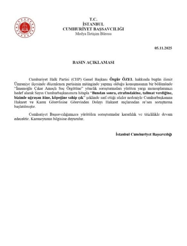 Özgür Özel'in konuşmasına jet hızıyla soruşturma! "Elinizden geleni ardınıza koymayın!" - Resim : 1