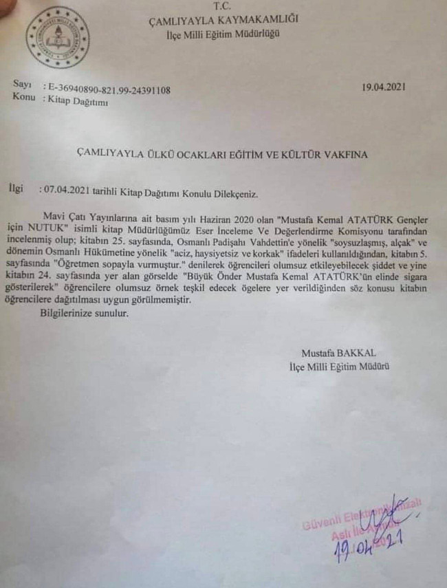 MEB'te Nutuk skandalı! Sakıncalı bulundu! - Resim : 1