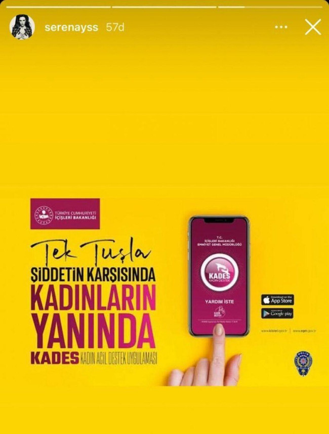 Serenay Sarıkaya'dan kadınlara KADES çağrısı: Mutlaka indirin! - Resim : 1