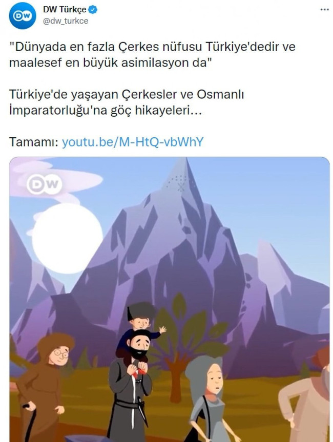 Deutsche Welle'den skandal paylaşım! Çerkesler'den sert tepki! - Resim : 1