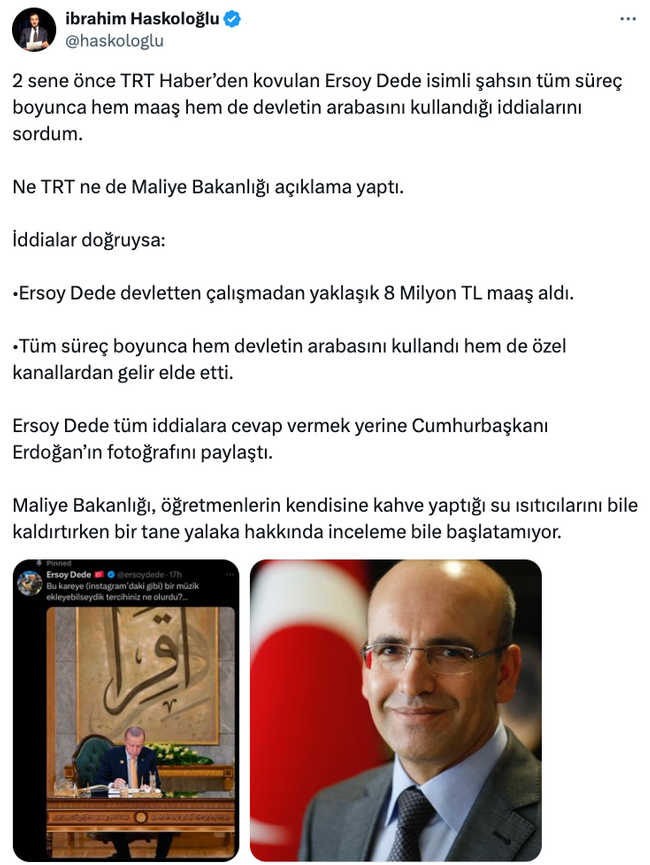 İbrahim Haskoloğlu, giderayak Ersoy Dede'yi hedef aldı! ‘TRT Haber’den kovulan bu şahıs…’ - Resim : 2