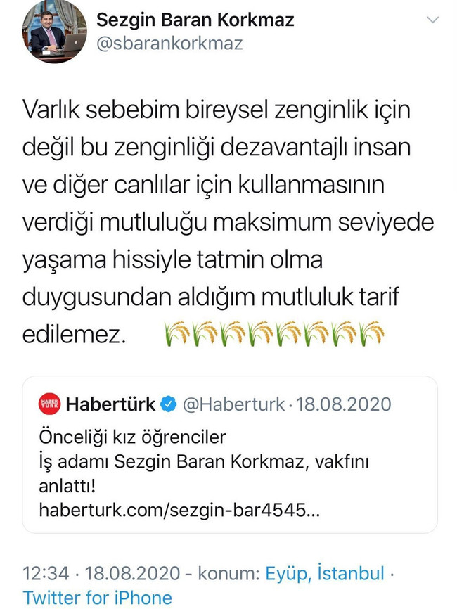 Öve öve bitirememişler! Sezgin Baran Korkmaz'ın kapattığı Twitter hesabından yine Habertürk çıktı - Resim : 2