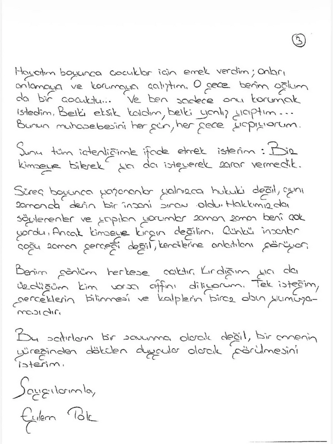 Eylem Tok’tan cezaevinden flaş mektup: 'Varislerle anlaştık... Şimdi sıra...' - Resim : 3