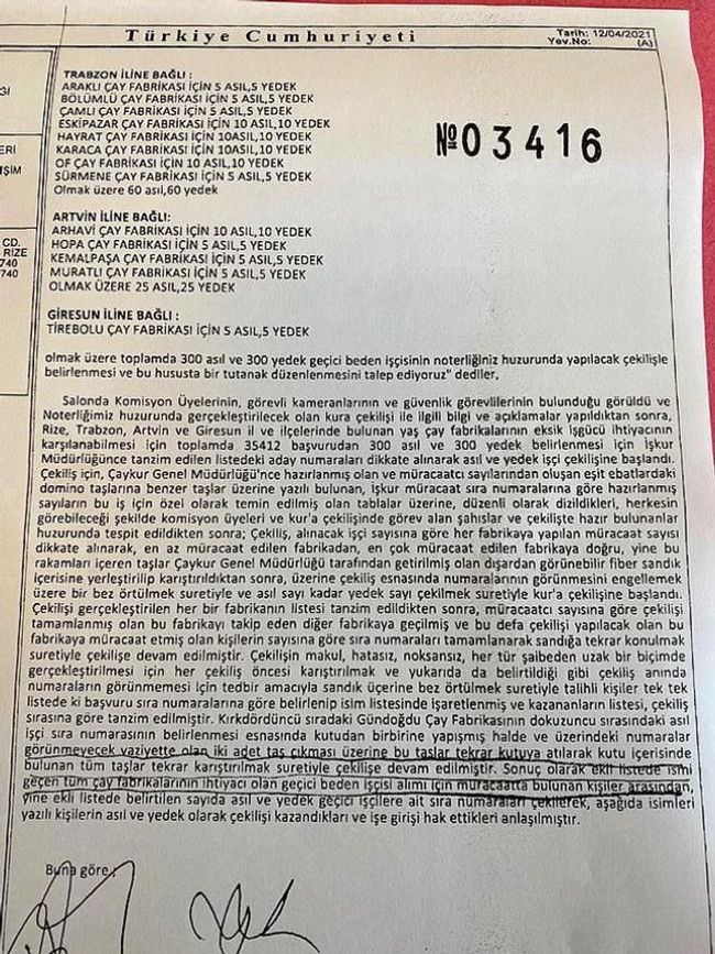 Çaykur kura çekiminde hile iddiası! Görüntünün nedeni ortaya çıktı - Resim : 1