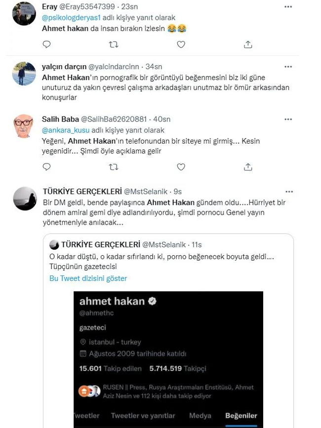 Ahmet Hakan’ın cinsel içerikli video beğenisi olay oldu! Yeniçağ fena ti’ye aldı… - Resim : 4