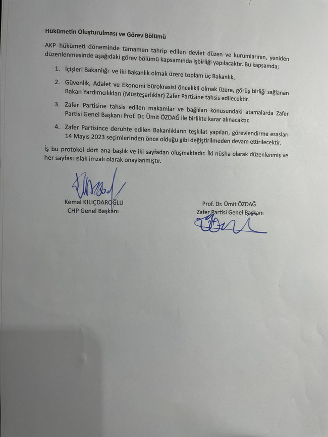 Ümit Özdağ, Kemal Kılıçdaroğlu ile yaptığı 'gizli protokolü' açıkladı! İçişleri ve 2 bakanlık… - Resim : 2