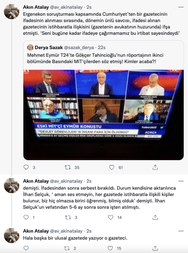 Cumhuriyet’in istihbaratla irtibatlı gazetecisi ifşa oldu! "Hala ulusal bir gazetede yazarmış" - Resim : 1