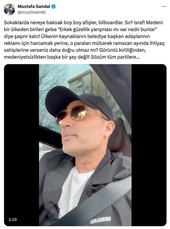 Mustafa Sandal’dan dikkat çeken seçim çıkışı! ‘Erkek güzellik yarışması mı var?..’ - Resim : 1