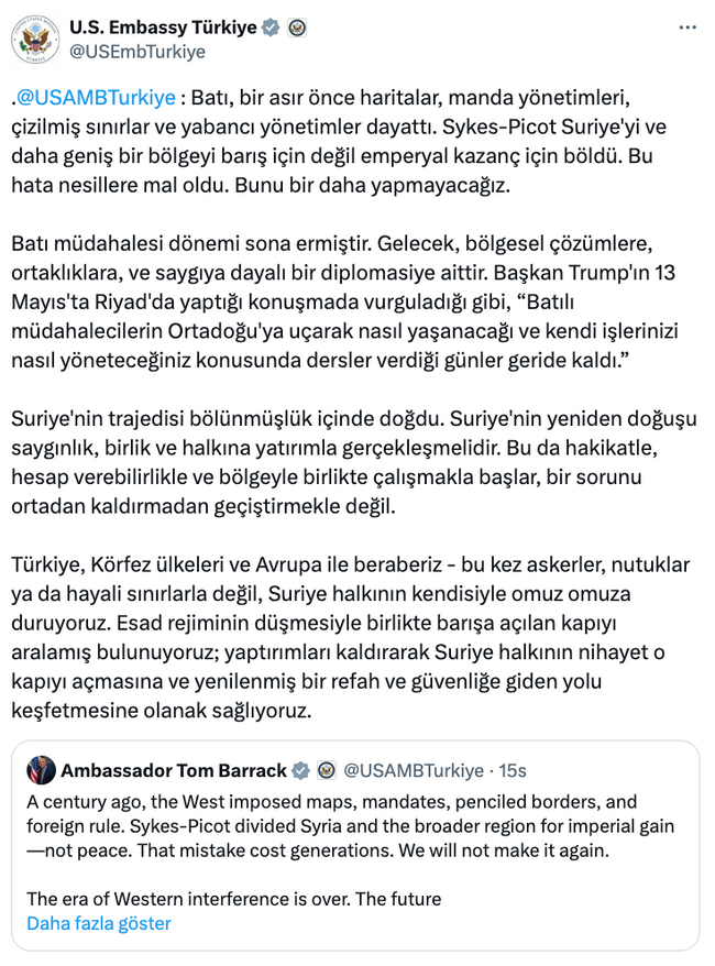 ABD’nin Türkiye Büyükelçisi Tom Barrack'tan büyük itiraf! ‘Bir daha yapmayacağız…’ - Resim : 1