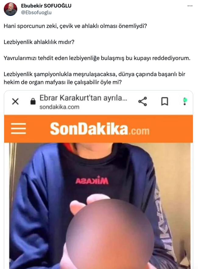 ‘Üniversiteler fuhuş yuvası’ demişti… Ebubekir Sofuoğlu, bu kez milli takımın kupasını reddetti! - Resim : 3