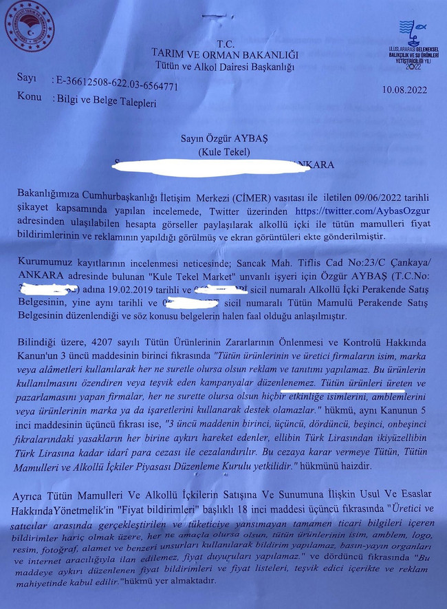 Alkol ve sigara zamlarını duyuran Özgür Aybaş'a ceza - Resim : 1