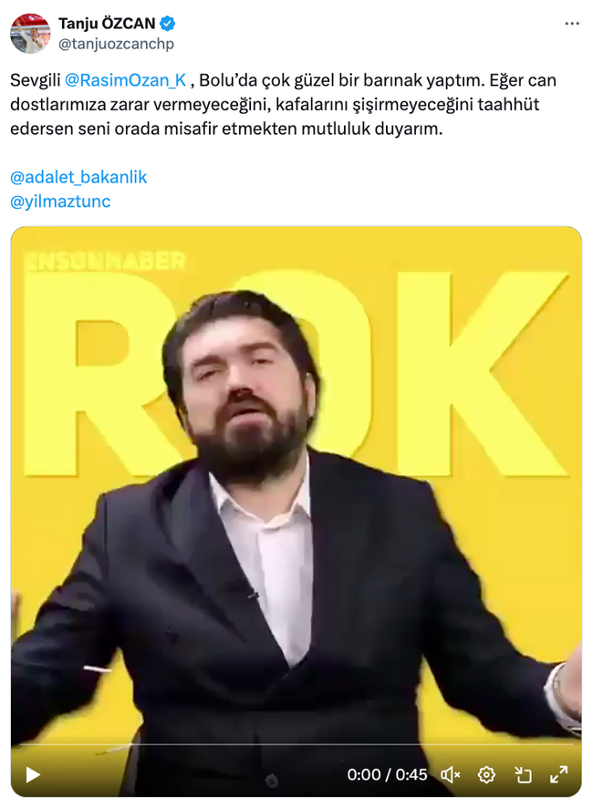 Tanju Özcan’dan Rasim Ozan Kütahyalı’ya ağır benzetme! ‘Misafir etmekten mutluluk duyarım…’ - Resim : 1