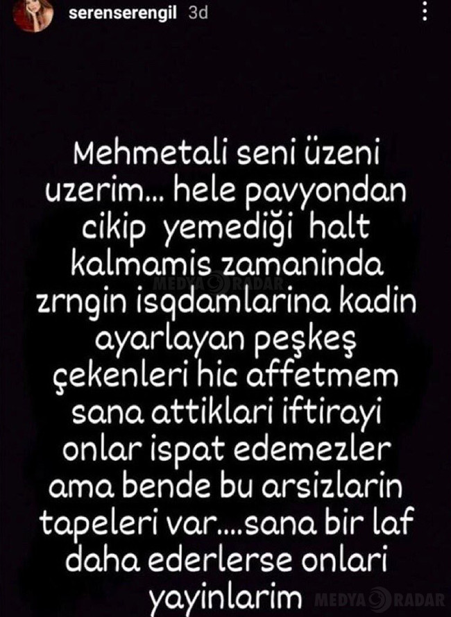 Seren Serengil, Mehmet Ali Erbil - Seda Sayan kavgasına dahil oldu! ‘Bu arsızların tapeleri var…’ - Resim : 1