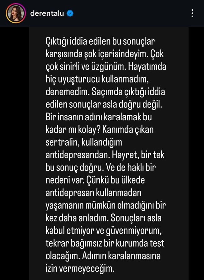 Defne Samyeli’den zehir zemberek açıklama! Bağımsız kurumda test yaptıracak - Resim : 1