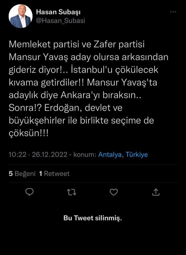İYİ Parti'de İmamoğlu ve Yavaş'la ilgili aykırı ses! Tweeti sildi, 'yorumsuz bekleyelim' dedi - Resim : 1