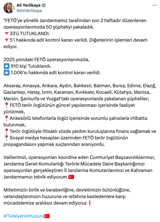 20 ilde FETÖ'ye operasyon: 33 tutuklama! - Resim : 1