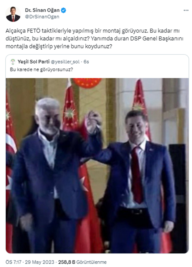 Yeşil Sol Parti'nin kendisiyle ilgili paylaştığı fotoğrafa ateş püskürdü! - Resim : 2