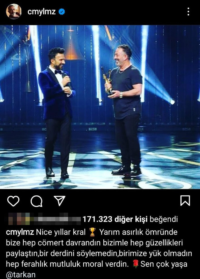 Cem Yılmaz, Tarkan'ın 50. yaşını kutladı: Sen çok yaşa! - Resim : 1