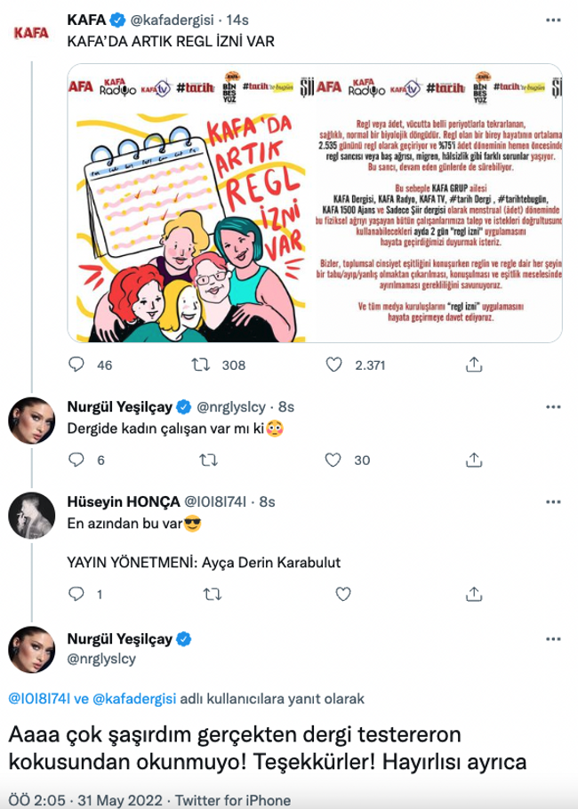 Nurgül Yeşilçay’dan aylık edebiyat dergisi KAFA için olay yorum! ‘Testosterondan okunmuyor…’ - Resim : 1