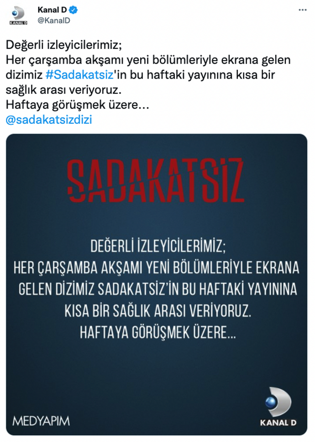 Sadakatsiz’den hayranlarını üzen haber! Yeni bölüm iptal edildi… - Resim : 1