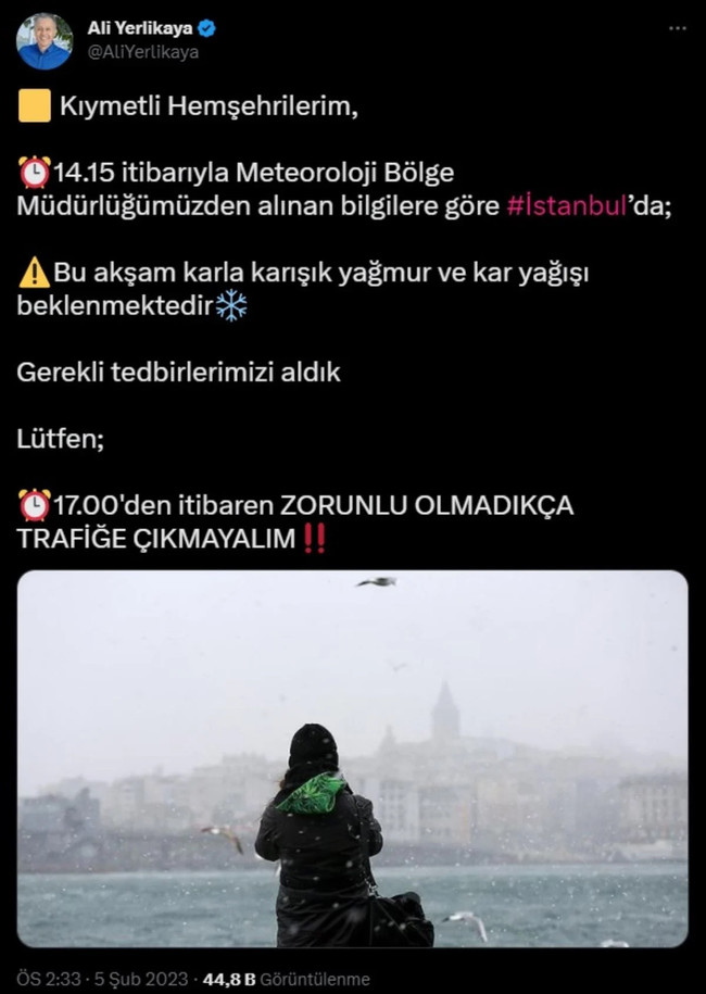 İstanbul Valiliği 'saat' verip uyardı: 'Zorunlu olmadıkça çıkmayın!' - Resim : 1