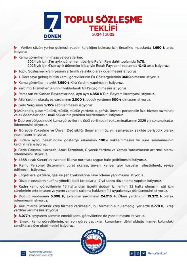 Memur-Sen'den hükümetin zam teklifine ilk tepki - Resim : 1