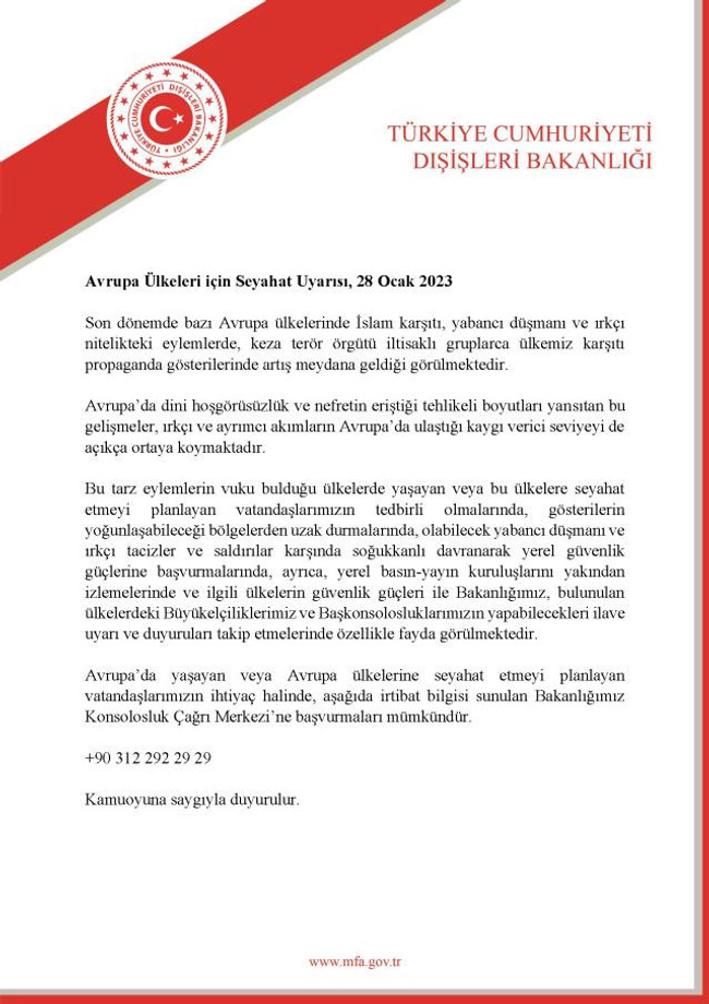 Dışişleri'nden ABD ve Avrupa'ya seyahat edecek Türk vatandaşlarına uyarı - Resim : 1