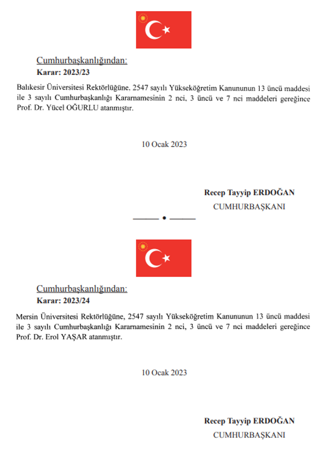 4 üniversiteye rektör atandı! Karar Resmi Gazete’de… - Resim : 3