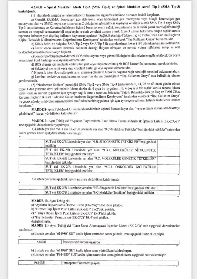 SMA hastalığının tedavisinde flaş gelişme! Resmi Gazete'de yayımlandı - Resim : 1