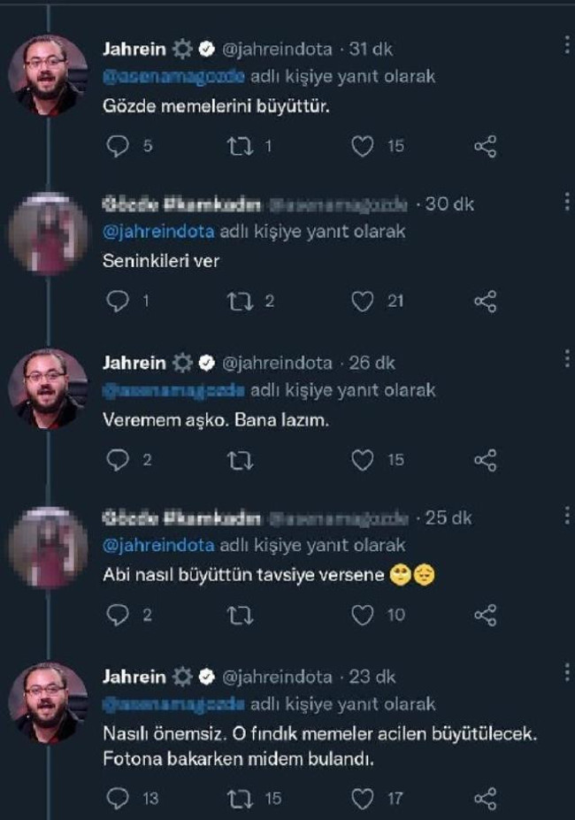 Fenomen Jahrein'den kadın takipçisine skandal sözler: "O fındık memeler..." - Resim : 1