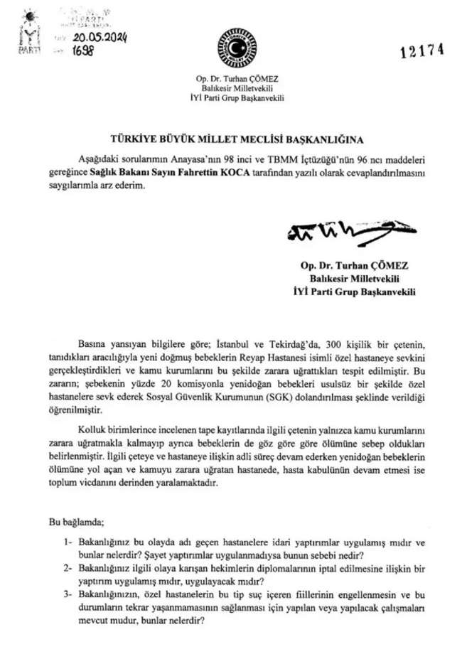 Yenidoğan skandalını Koca'ya aylar önce bildirmiş! İYİ Partili isimden bomba açıklama - Resim : 1